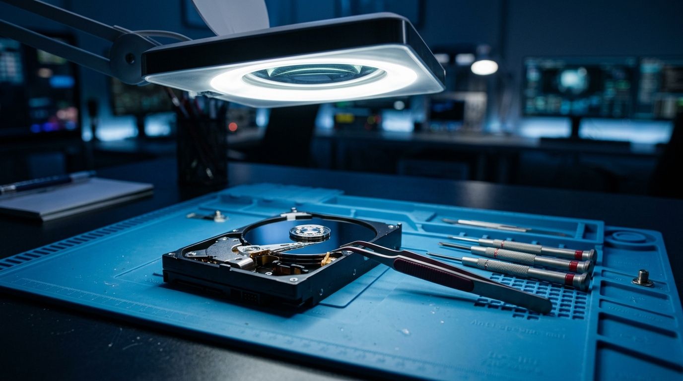 Temiz Oda Veri Kurtarma Laboratuvarı Cleanroom Disk İnceleme
